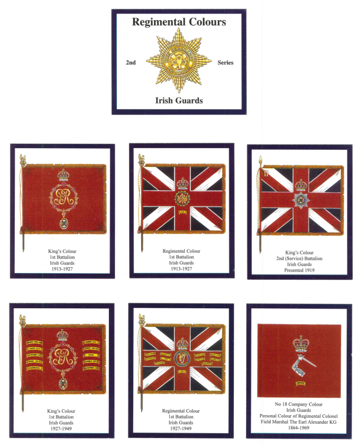 Irish Guards 2nd Series- 'Regimental Colours' Trade Card Set by David Hunter